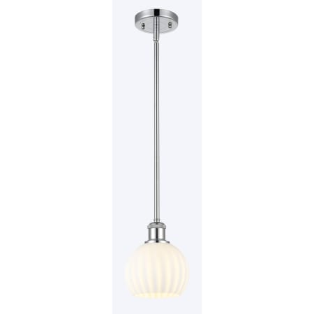 A large image of the Innovations Lighting 516-1S-8-6 White Venetian Pendant Alternate Image