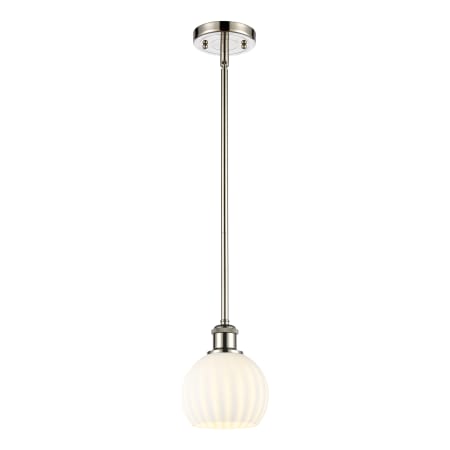 A large image of the Innovations Lighting 516-1S-8-6 White Venetian Pendant Alternate Image