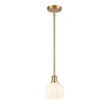 A large image of the Innovations Lighting 516-1S-8-6 White Venetian Pendant Alternate Image