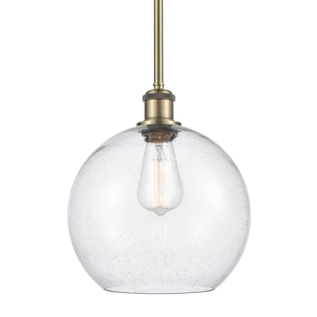 A large image of the Innovations Lighting 516-1S-13-10 Athens Pendant Seedy / Antique Brass