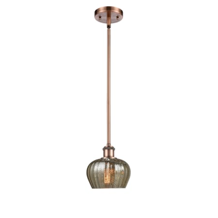 A large image of the Innovations Lighting 516-1S Fenton Antique Copper / Mercury