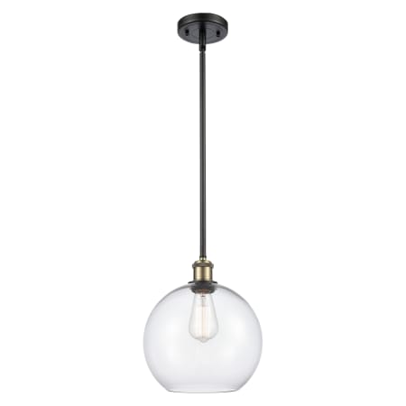 A large image of the Innovations Lighting 516-1S Large Athens Black Antique Brass / Clear