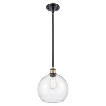 A large image of the Innovations Lighting 516-1S Large Athens Black Antique Brass / Seedy