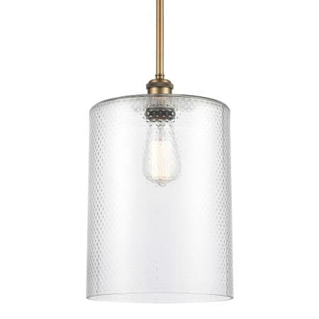 A large image of the Innovations Lighting 516-1S-14-9-L Cobbleskill Pendant Clear / Brushed Brass