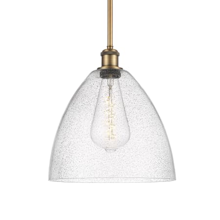 A large image of the Innovations Lighting 516-1S-13-12 Bristol Pendant Brushed Brass / Seedy