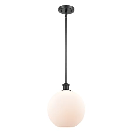 A large image of the Innovations Lighting 516-1S Large Athens Matte Black / Matte White