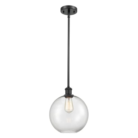 A large image of the Innovations Lighting 516-1S Large Athens Matte Black / Clear