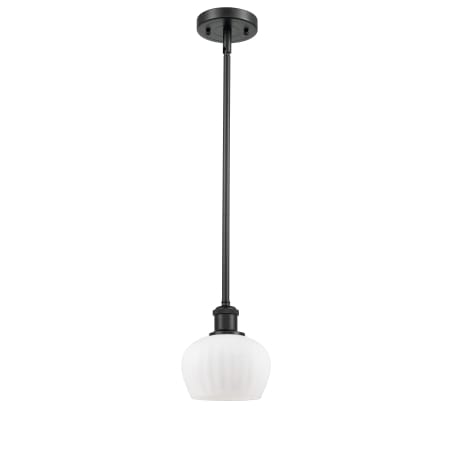 A large image of the Innovations Lighting 516-1S Fenton Matte Black / Matte White