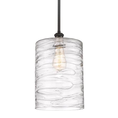 A large image of the Innovations Lighting 516-1S-14-9-L Cobbleskill Pendant Deco Swirl / Oil Rubbed Bronze