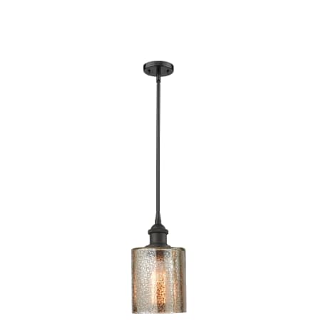 A large image of the Innovations Lighting 516-1S Cobbleskill Oiled Rubbed Bronze / Mercury
