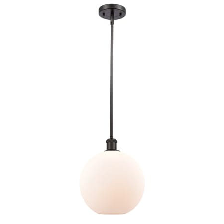 A large image of the Innovations Lighting 516-1S Large Athens Oil Rubbed Bronze / Matte White