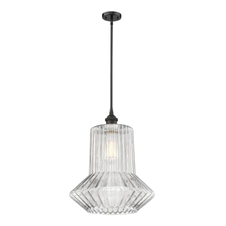 A large image of the Innovations Lighting 516-1S Pendleton Oiled Rubbed Bronze / Clear