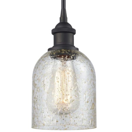 A large image of the Innovations Lighting 516-1S Caledonia Oil Rubbed Bronze / Mica