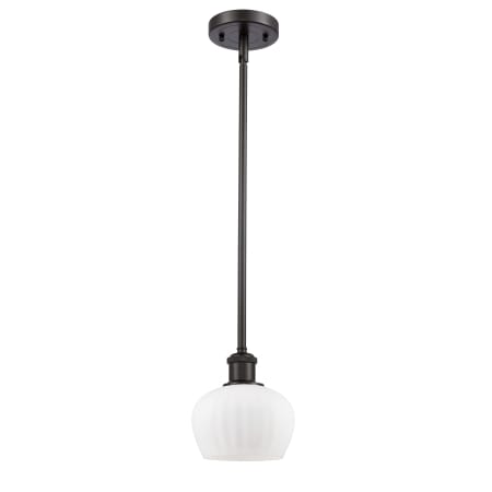 A large image of the Innovations Lighting 516-1S Fenton Oil Rubbed Bronze / Matte White