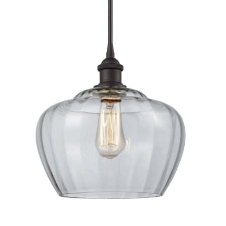 A large image of the Innovations Lighting 516-1S-L Large Fenton Oil Rubbed Bronze / Clear