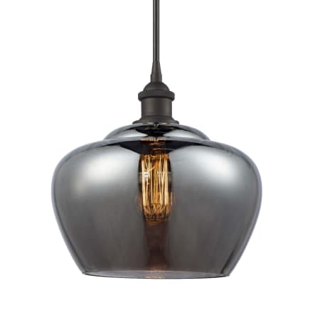 A large image of the Innovations Lighting 516-1S-L Large Fenton Oil Rubbed Bronze / Plated Smoke