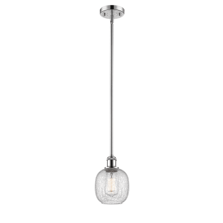 A large image of the Innovations Lighting 516-1S Belfast Polished Chrome / Clear Crackle