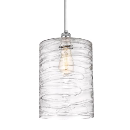 A large image of the Innovations Lighting 516-1S-14-9-L Cobbleskill Pendant Deco Swirl / Polished Chrome