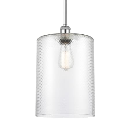 A large image of the Innovations Lighting 516-1S-14-9-L Cobbleskill Pendant Clear / Polished Chrome