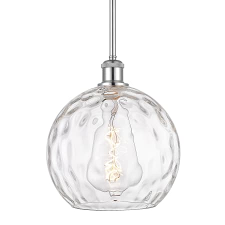 A large image of the Innovations Lighting 516-1S-13-10 Athens Pendant Polished Chrome / Clear Water Glass