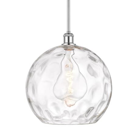 A large image of the Innovations Lighting 516-1S-15-14 Athens Pendant Polished Chrome / Clear Water Glass