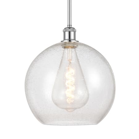 A large image of the Innovations Lighting 516-1S-14-12 Athens Pendant Polished Chrome / Seedy