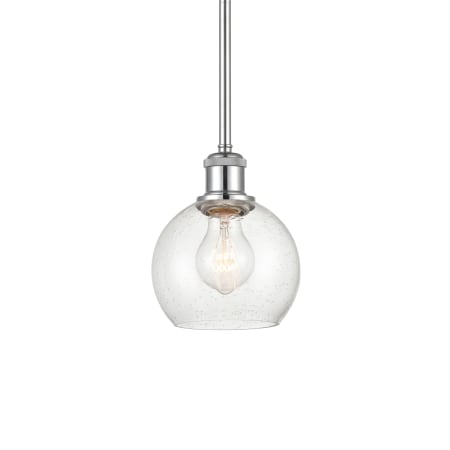 A large image of the Innovations Lighting 516-1S-8-6 Athens Pendant Polished Chrome / Seedy