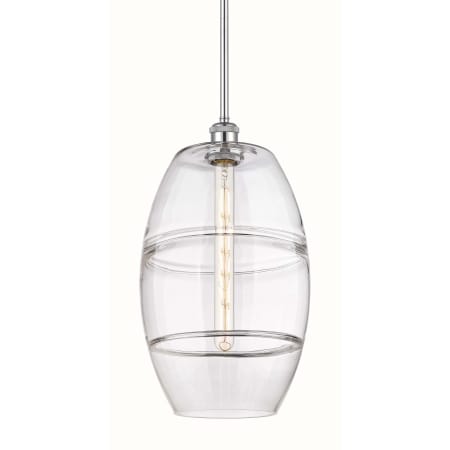 A large image of the Innovations Lighting 516-1S-19-10 Vaz Pendant Polished Chrome / Clear