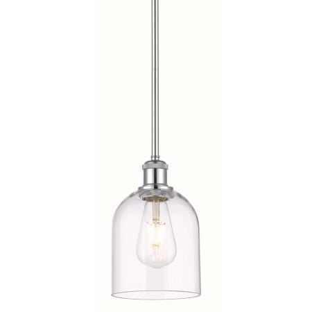 A large image of the Innovations Lighting 516-1S-10-6 Bella Pendant Polished Chrome / Clear