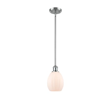 A large image of the Innovations Lighting 516-1S Eaton Polished Chrome / Matte White