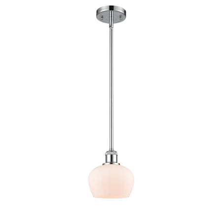 A large image of the Innovations Lighting 516-1S Fenton Polished Chrome / Matte White