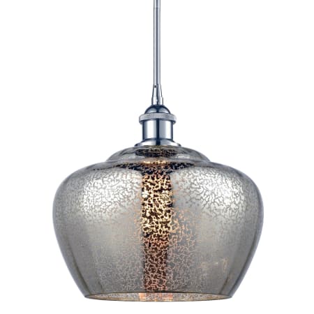 A large image of the Innovations Lighting 516-1S-L Large Fenton Polished Chrome / Mercury