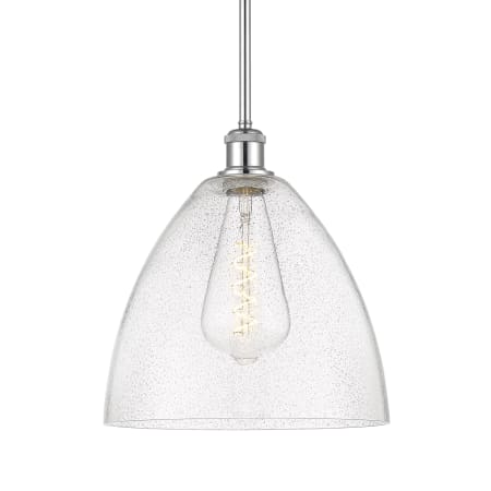 A large image of the Innovations Lighting 516-1S-13-12 Bristol Pendant Polished Chrome / Seedy