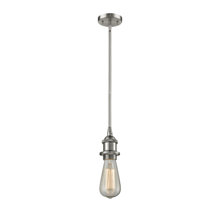 A large image of the Innovations Lighting 516-1S Bare Bulb Brushed Satin Nickel