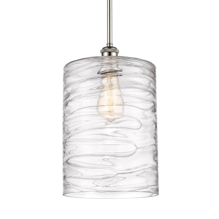 A large image of the Innovations Lighting 516-1S-14-9-L Cobbleskill Pendant Deco Swirl / Polished Nickel