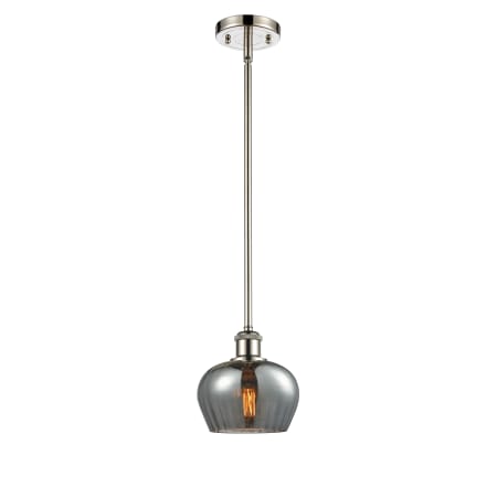 A large image of the Innovations Lighting 516-1S Fenton Polished Nickel / Plated Smoke