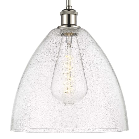 A large image of the Innovations Lighting 516-1S-13-12 Bristol Pendant Polished Nickel / Seedy