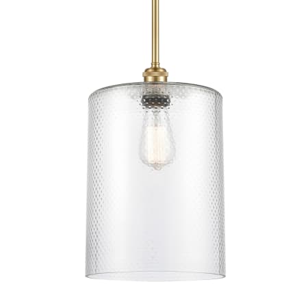 A large image of the Innovations Lighting 516-1S-14-9-L Cobbleskill Pendant Clear / Satin Gold