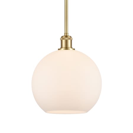 A large image of the Innovations Lighting 516-1S-13-10 Athens Pendant Matte White / Satin Gold