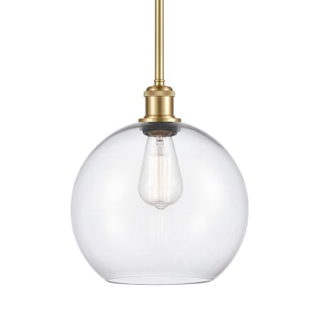 A large image of the Innovations Lighting 516-1S-13-10 Athens Pendant Clear / Satin Gold