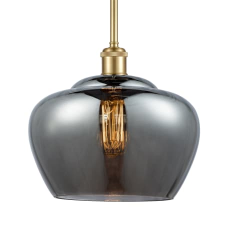 A large image of the Innovations Lighting 516-1S-11-11-L Fenton Pendant Plated Smoke / Satin Gold