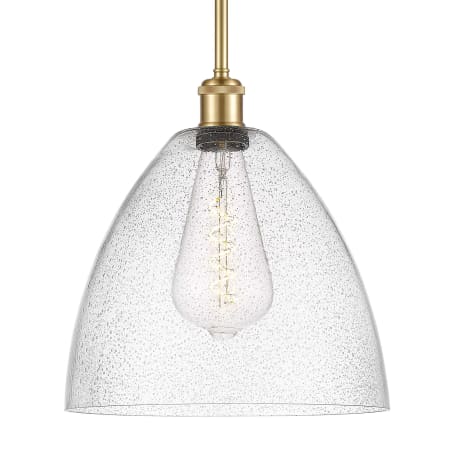 A large image of the Innovations Lighting 516-1S-13-12 Bristol Pendant Satin Gold / Seedy