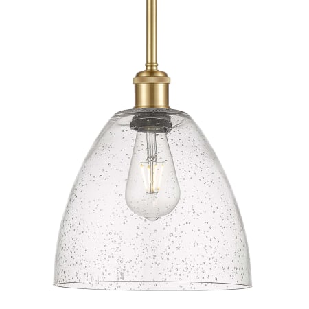 A large image of the Innovations Lighting 516-1S-12-9 Bristol Pendant Satin Gold / Seedy