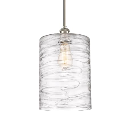 A large image of the Innovations Lighting 516-1S-14-9-L Cobbleskill Pendant Deco Swirl / Brushed Satin Nickel