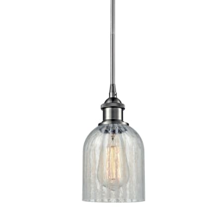 A large image of the Innovations Lighting 516-1S Caledonia Brushed Satin Nickel / Mouchette