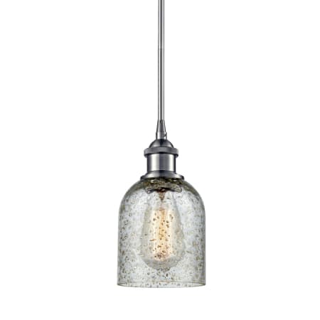 A large image of the Innovations Lighting 516-1S Caledonia Brushed Satin Nickel / Mica