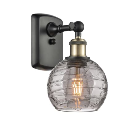 A large image of the Innovations Lighting 516-1W-10-6 Athens Deco Swirl Sconce Alternate Image