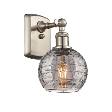 A large image of the Innovations Lighting 516-1W-10-6 Athens Deco Swirl Sconce Alternate Image