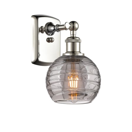 A large image of the Innovations Lighting 516-1W-10-6 Athens Deco Swirl Sconce Alternate Image