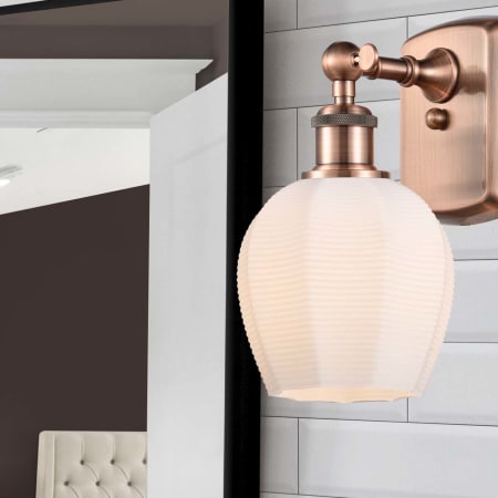 A large image of the Innovations Lighting 516-1W-10-6 Norfolk Sconce Alternate Image